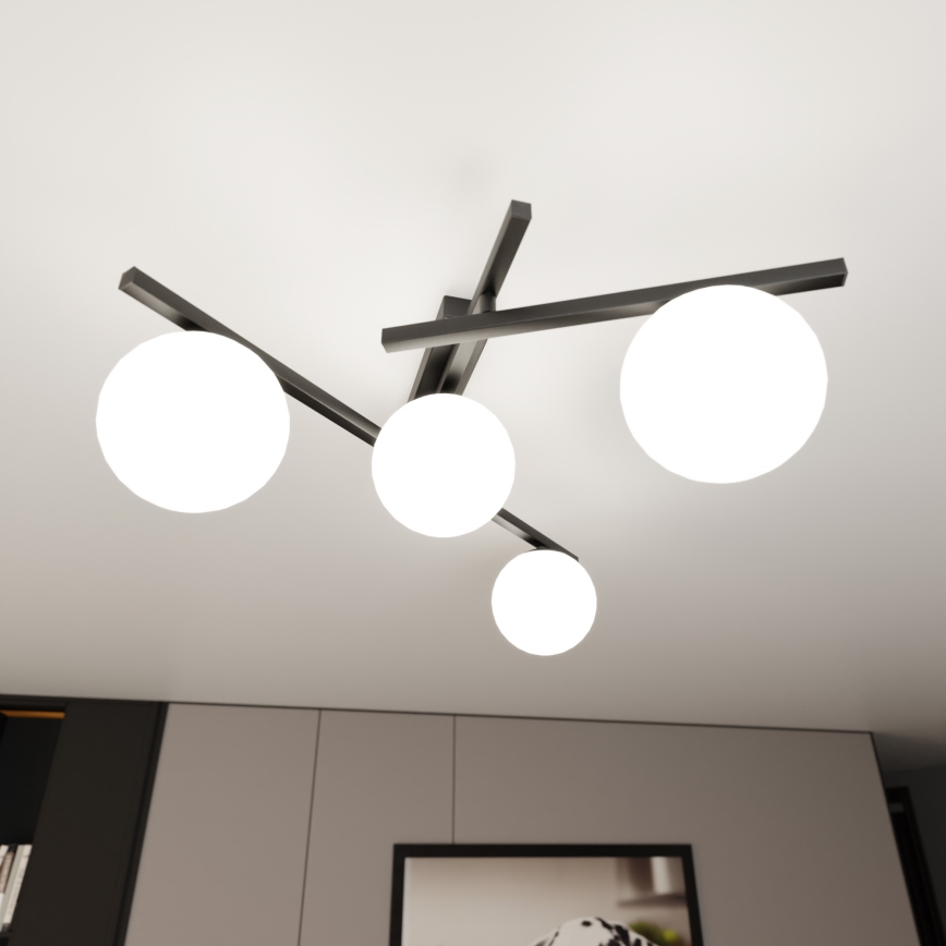 Lampa sufitowa SMART 4xE14/10W/230V czarna/biała