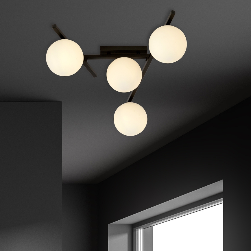 Lampa sufitowa SMART 4xE14/10W/230V czarna/biała