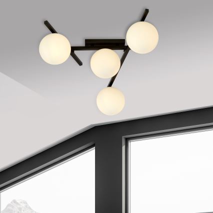 Lampa sufitowa SMART 4xE14/10W/230V czarna/biała