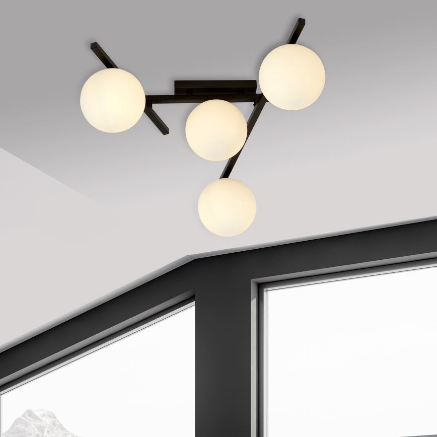 Lampa sufitowa SMART 4xE14/10W/230V czarna/biała