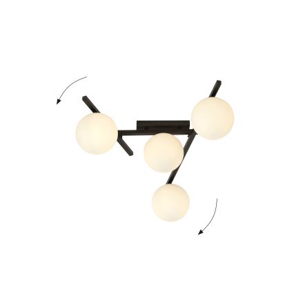 Lampa sufitowa SMART 4xE14/10W/230V czarna/biała