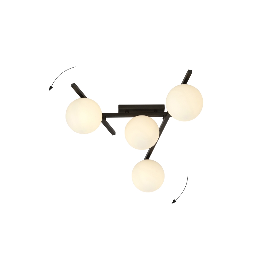 Lampa sufitowa SMART 4xE14/10W/230V czarna/biała