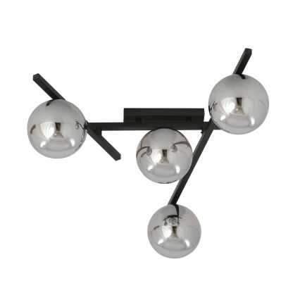 Lampa sufitowa SMART 4xE14/10W/230V czarna/szara