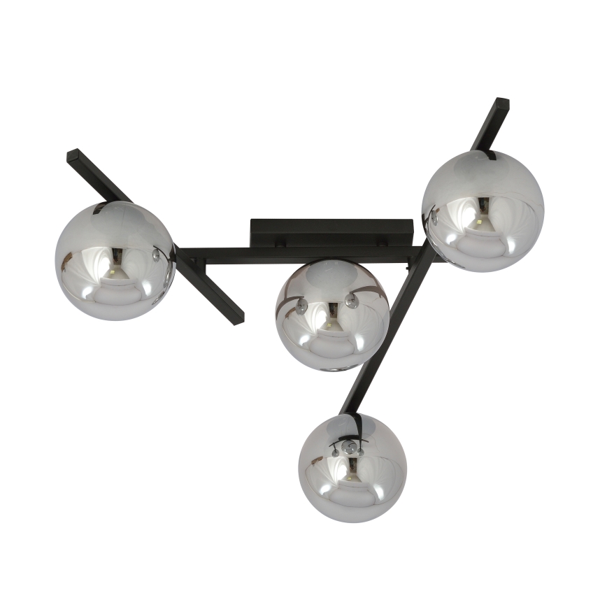 Lampa sufitowa SMART 4xE14/10W/230V czarna/szara