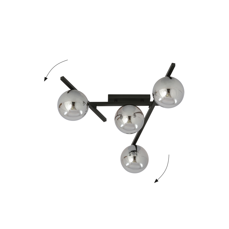 Lampa sufitowa SMART 4xE14/10W/230V czarna/szara