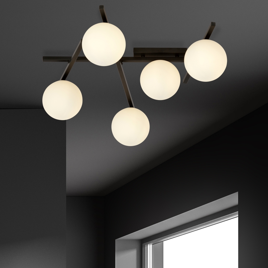 Lampa sufitowa SMART 5xE14/10W/230V czarna/biała