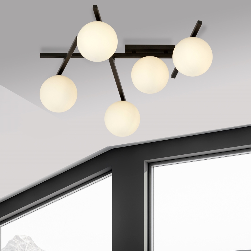 Lampa sufitowa SMART 5xE14/10W/230V czarna/biała