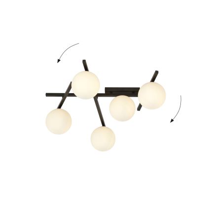 Lampa sufitowa SMART 5xE14/10W/230V czarna/biała