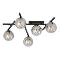 Lampa sufitowa SMART 5xE14/10W/230V czarna/szara