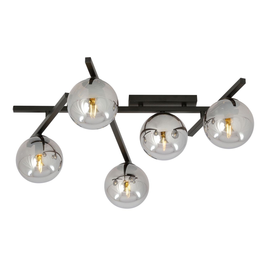 Lampa sufitowa SMART 5xE14/10W/230V czarna/szara