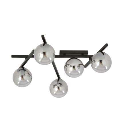 Lampa sufitowa SMART 5xE14/10W/230V czarna/szara