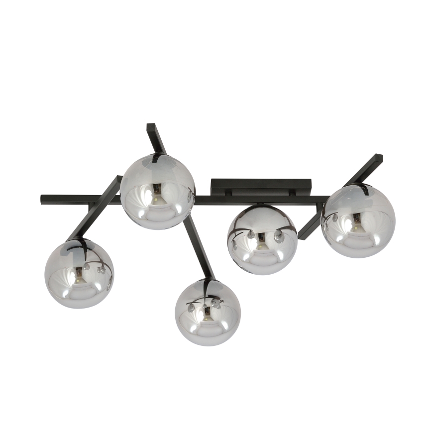 Lampa sufitowa SMART 5xE14/10W/230V czarna/szara