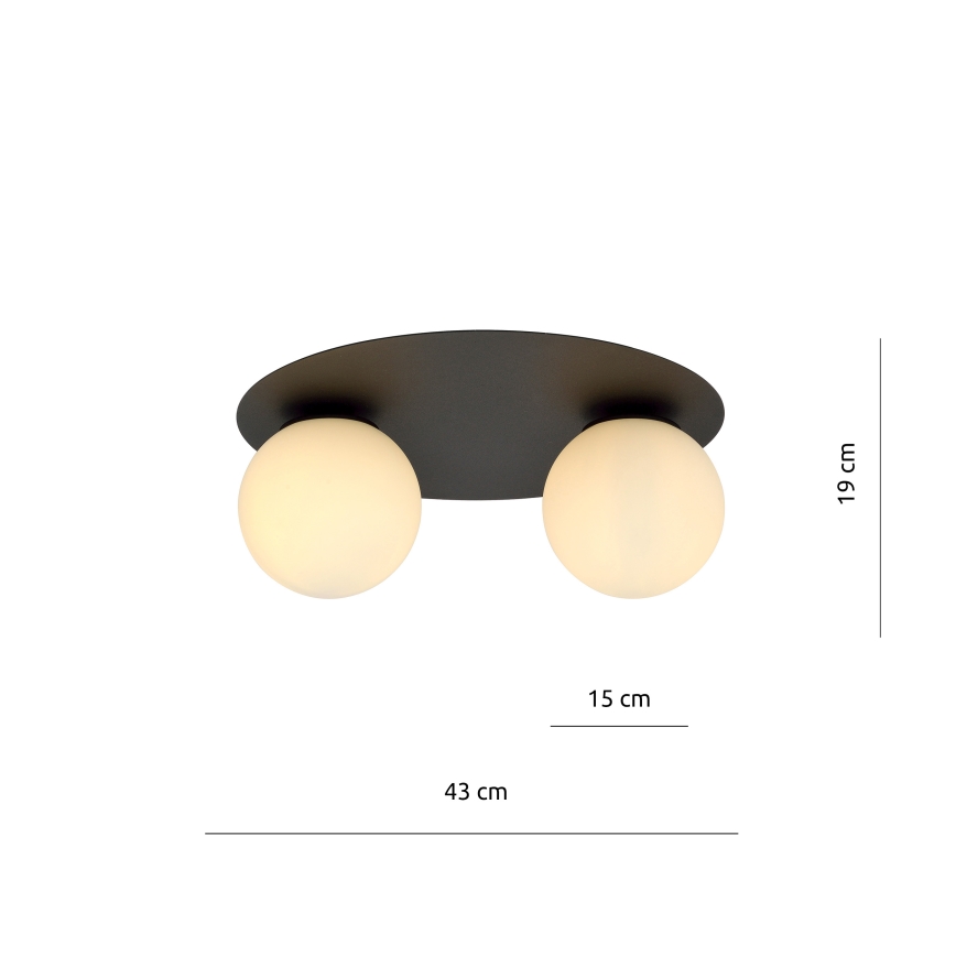 Lampa sufitowa SOLAR 2xE14/10W/230V czarna/biała