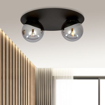 Lampa sufitowa SOLAR 2xE14/10W/230V czarna/szara