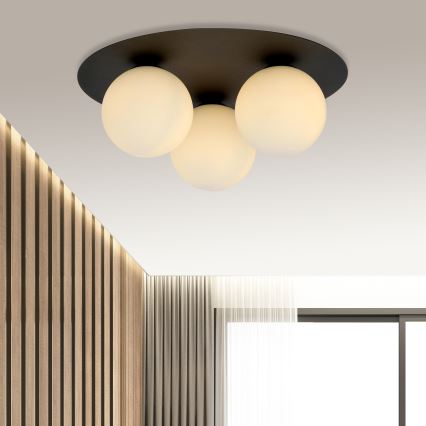 Lampa sufitowa SOLAR 3xE14/10W/230V czarna/biała