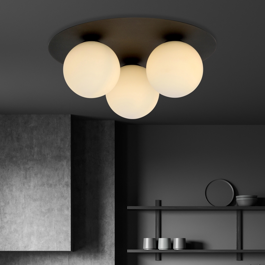 Lampa sufitowa SOLAR 3xE14/10W/230V czarna/biała