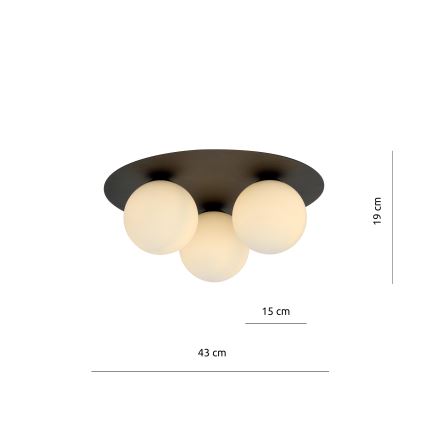 Lampa sufitowa SOLAR 3xE14/10W/230V czarna/biała