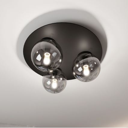 Lampa sufitowa SOLAR 3xE14/10W/230V czarna/szara