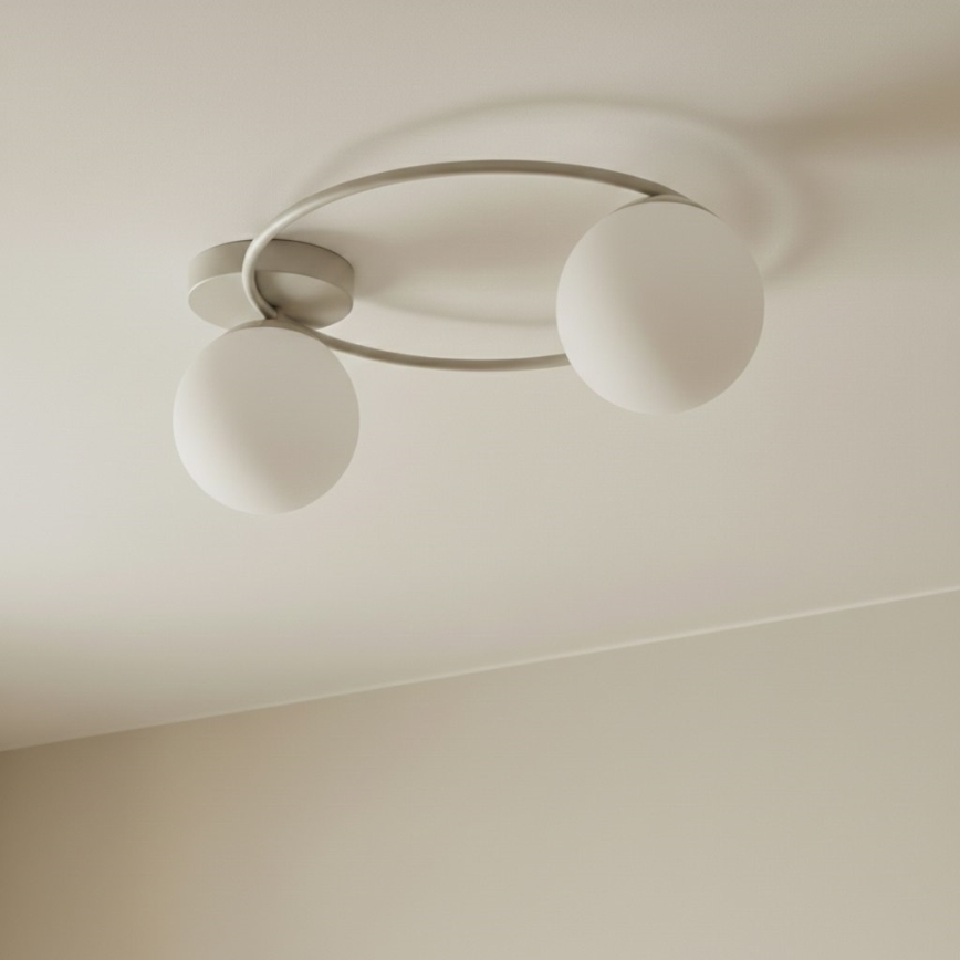 Lampa sufitowa SOPRA 2xE14/10W/230V beżowa/biała