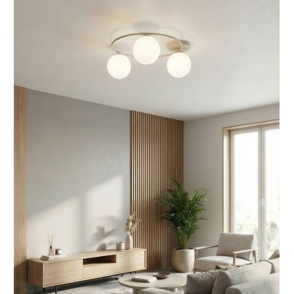 Lampa sufitowa SOPRA 3xE14/10W/230V beżowa/biała