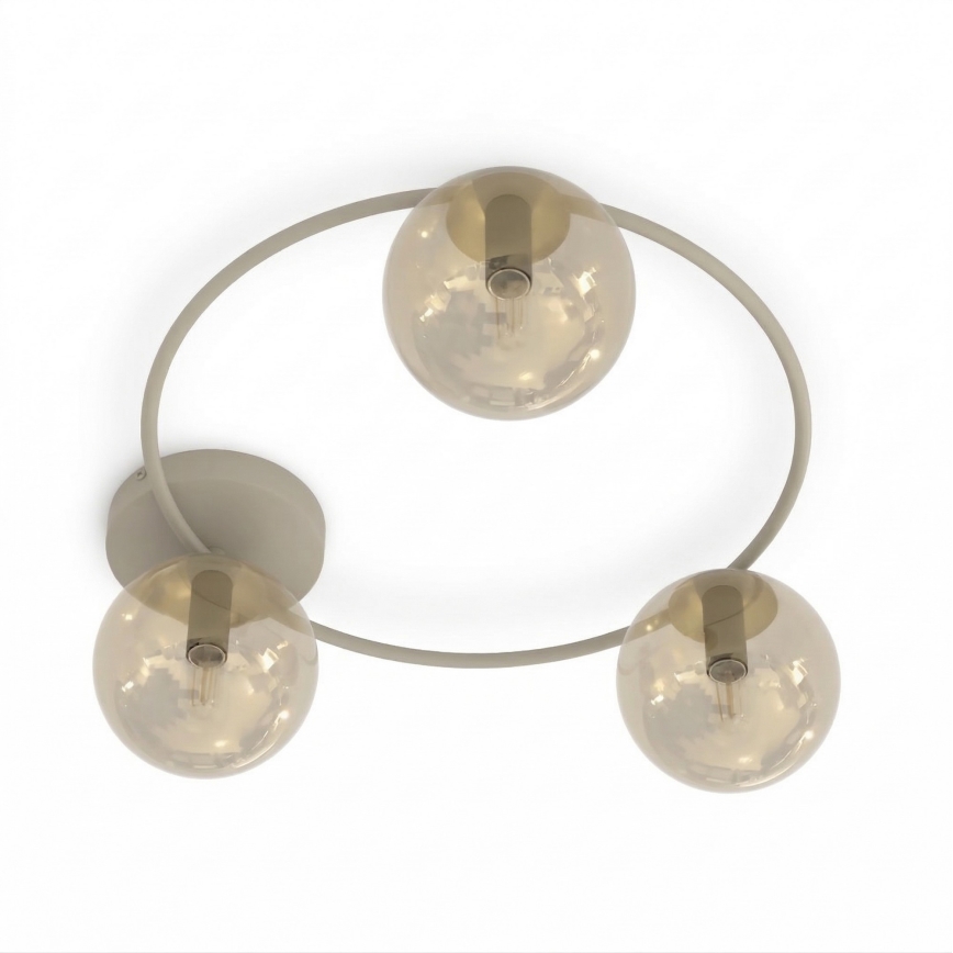 Lampa sufitowa SOPRA 3xE14/10W/230V beżowa/dymno-beżowa