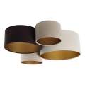Lampa sufitowa SPACE 4xE27/60W/230V beżowe/brązowe/złoty
