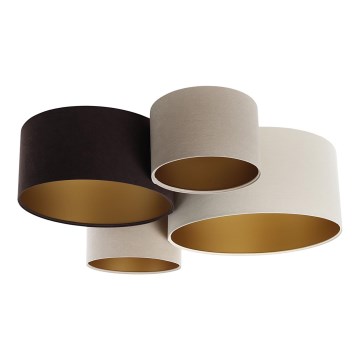 Lampa sufitowa SPACE 4xE27/60W/230V beżowe/brązowe/złoty