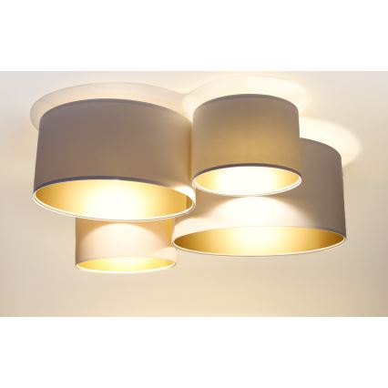 Lampa sufitowa SPACE 4xE27/60W/230V białe/złoty