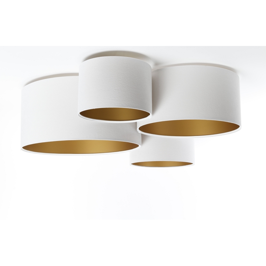 Lampa sufitowa SPACE 4xE27/60W/230V białe/złoty