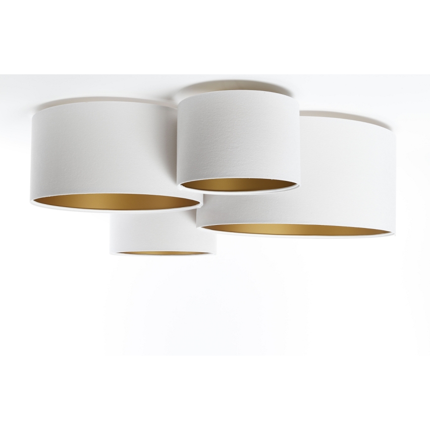 Lampa sufitowa SPACE 4xE27/60W/230V białe/złoty