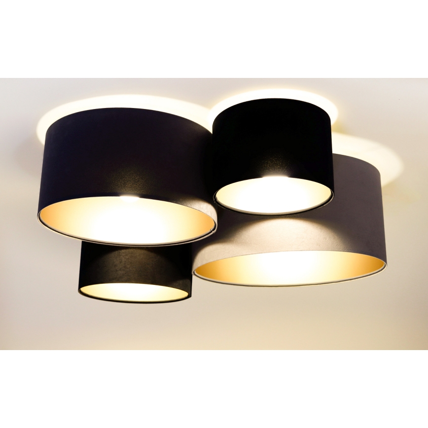 Lampa sufitowa SPACE 4xE27/60W/230V szare/czarne/złoty