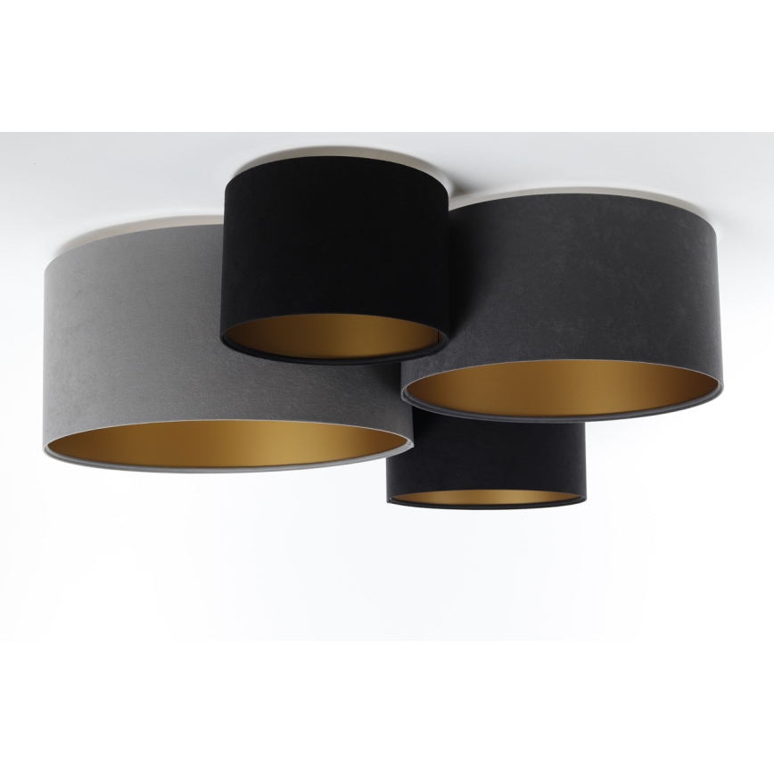 Lampa sufitowa SPACE 4xE27/60W/230V szare/czarne/złoty