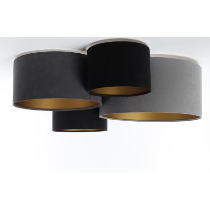 Lampa sufitowa SPACE 4xE27/60W/230V szare/czarne/złoty