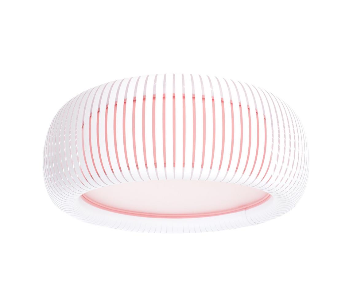 Lampa sufitowa STRIPES 2xE27/40W/230V śr. 55 cm biała/różowa