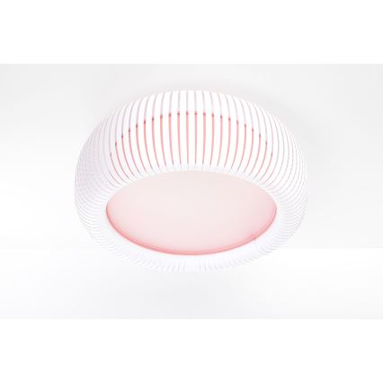 Lampa sufitowa STRIPES 2xE27/40W/230V śr. 55 cm biała/różowa