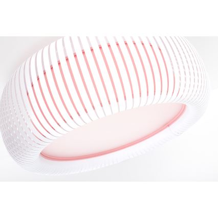 Lampa sufitowa STRIPES 2xE27/40W/230V śr. 55 cm biała/różowa