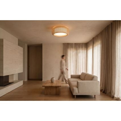 Lampa sufitowa STRIPES 2xE27/40W/230V śr. 55 cm kremowa/biała