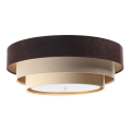Lampa sufitowa TRINITI 2xE27/60W/230V brąz/beż/złoto
