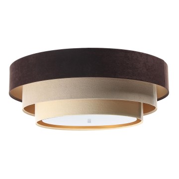 Lampa sufitowa TRINITI 2xE27/60W/230V brąz/beż/złoto