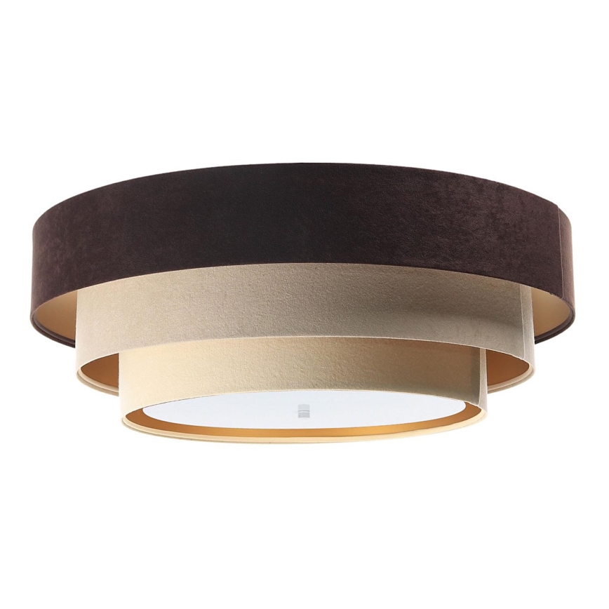 Lampa sufitowa TRINITI 2xE27/60W/230V brąz/beż/złoto
