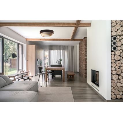 Lampa sufitowa TRINITI 2xE27/60W/230V brąz/beż/złoto