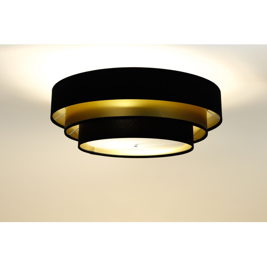 Lampa sufitowa TRINITI 2xE27/60W/230V czarna/złota