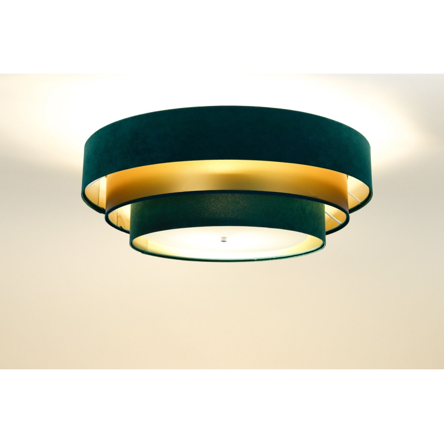 Lampa sufitowa TRINITI 2xE27/60W/230V zielono-złota