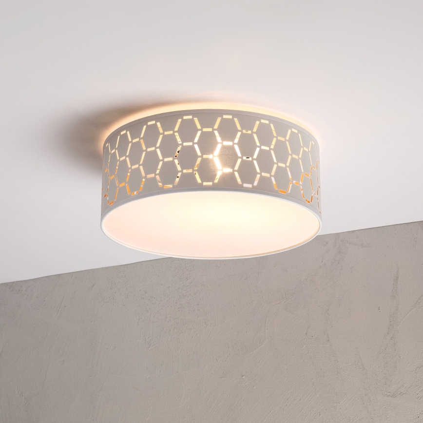 Lampa sufitowa ULLE 1xE27/15W/230V Ø 35 cm biała