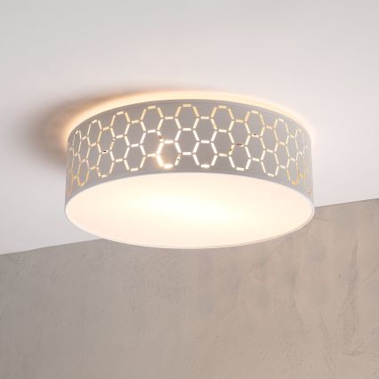 Lampa sufitowa ULLE 2xE27/15W/230V, śr. 45 cm, biała