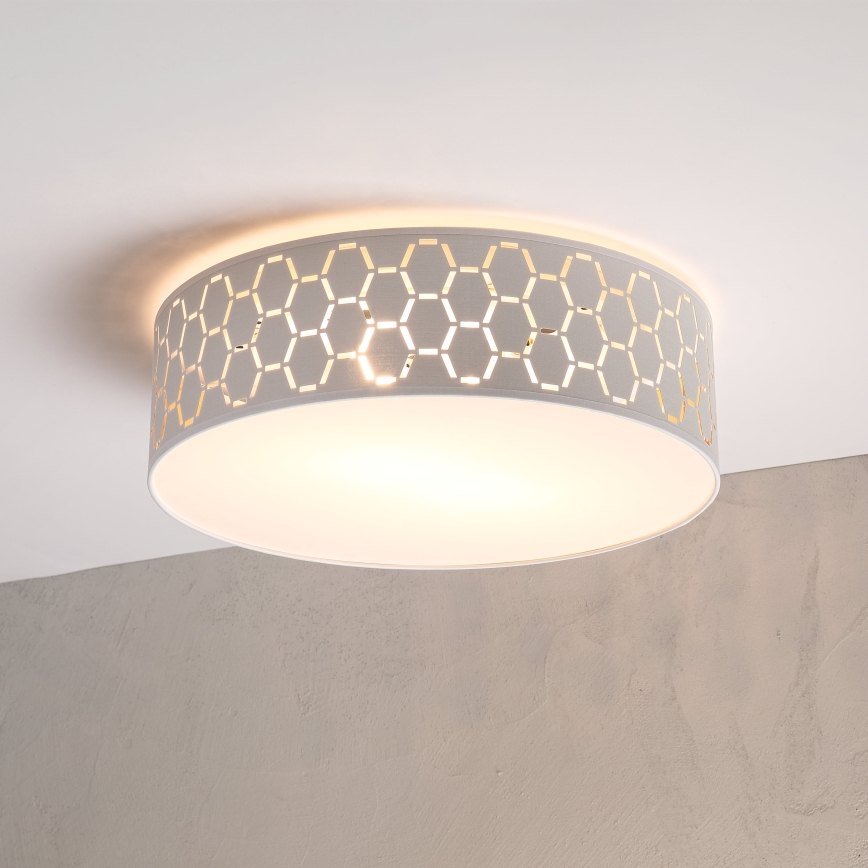 Lampa sufitowa ULLE 2xE27/15W/230V, śr. 45 cm, biała