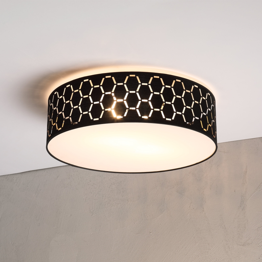 Lampa sufitowa ULLE 2xE27/15W/230V śr. 45 cm czarna
