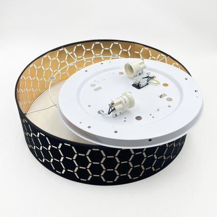 Lampa sufitowa ULLE 2xE27/15W/230V śr. 45 cm czarna