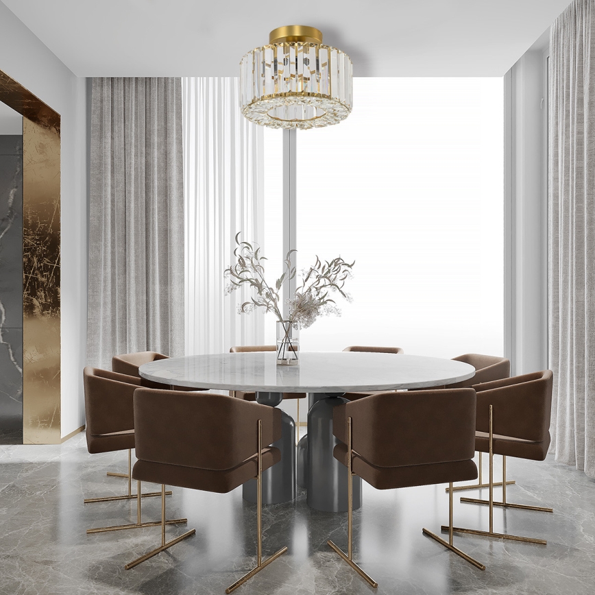 Lampa sufitowa VETRO 1xE27/15W/230V Ø 24,5 cm złota