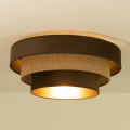 Lampa sufitowa WENTA 1x E27/60W/230V, średnica 50 cm, brązowa/juta